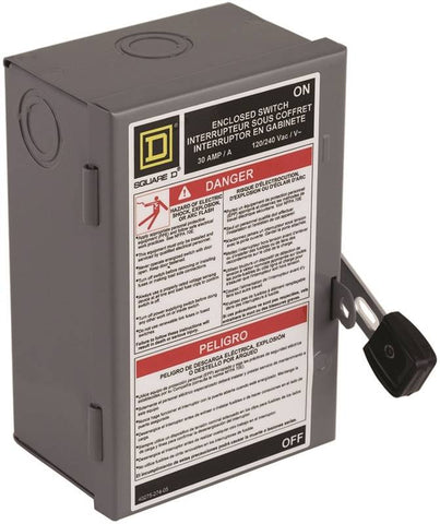 Switch Safety Indoor 2p 3w 30a