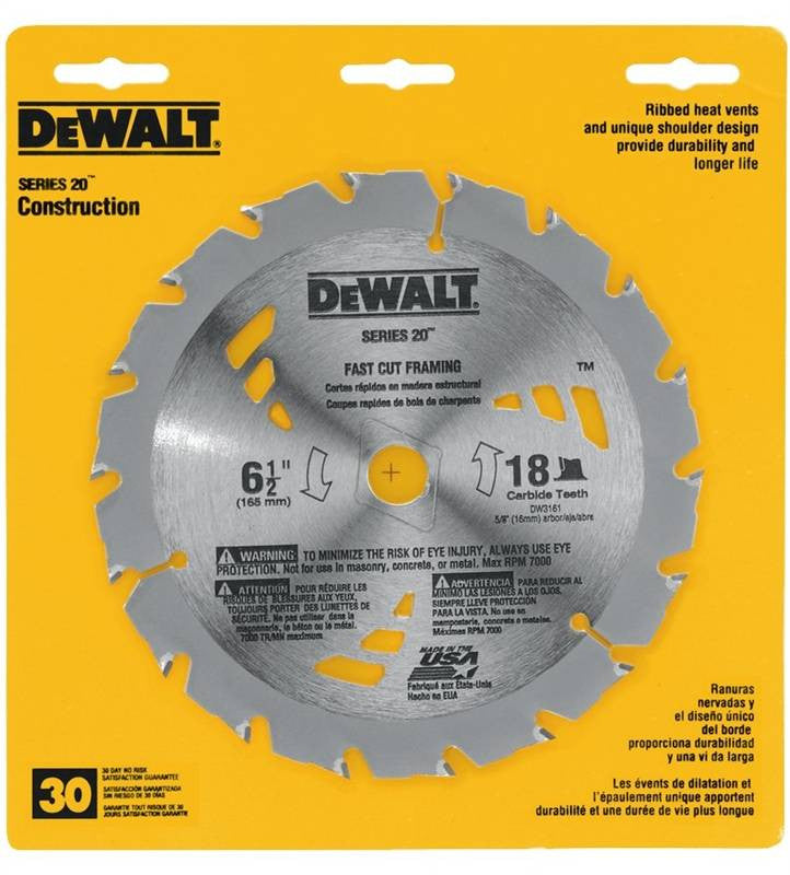 Circ Saw Blade 6-1-2 Carb