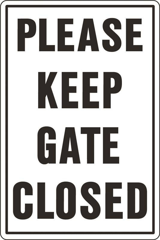 Sign Please Keep Gate Closed