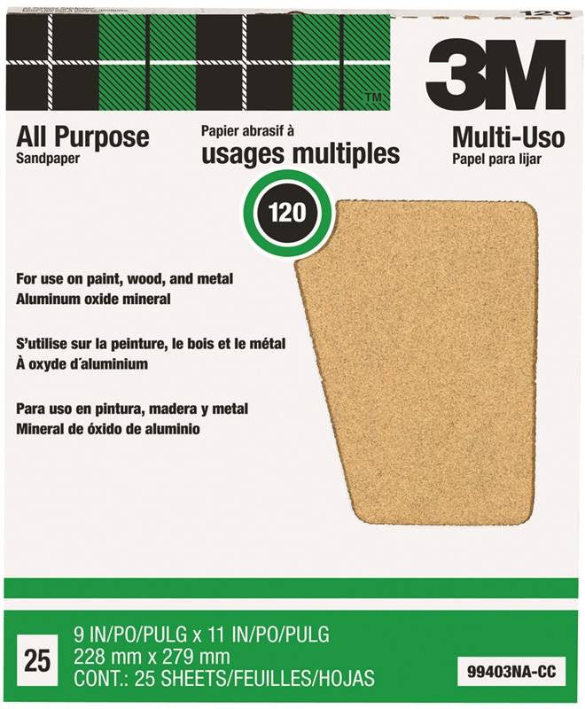 Sandpaper Al Oxide 9x11in 120c