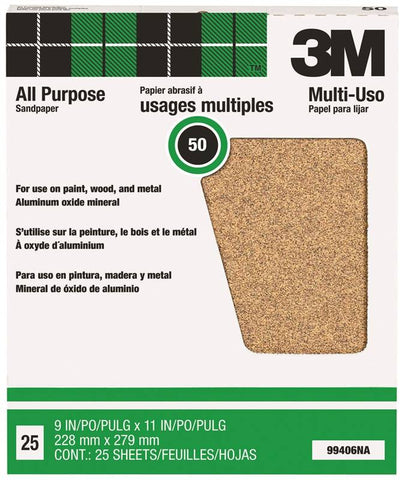 Sandpaper Al Oxide 9x11in 50d