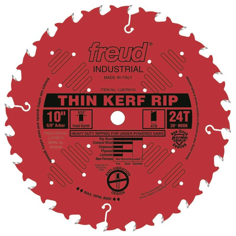 Circ Saw Blade Rip 10"x24t