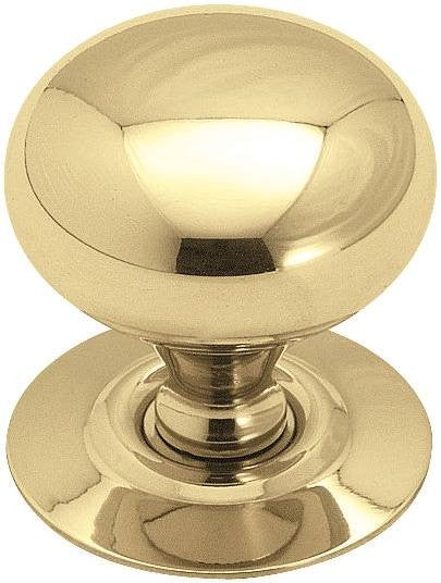 Knob Cabinet 1-1-4in Pol Brass