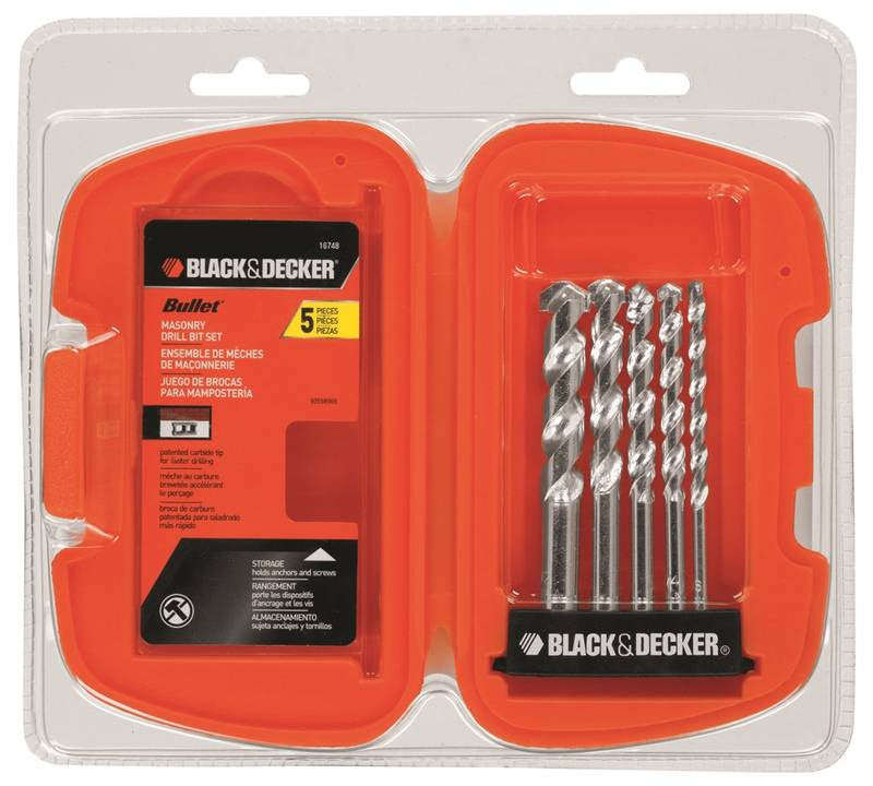 5pc Masonry Drill Bit Set