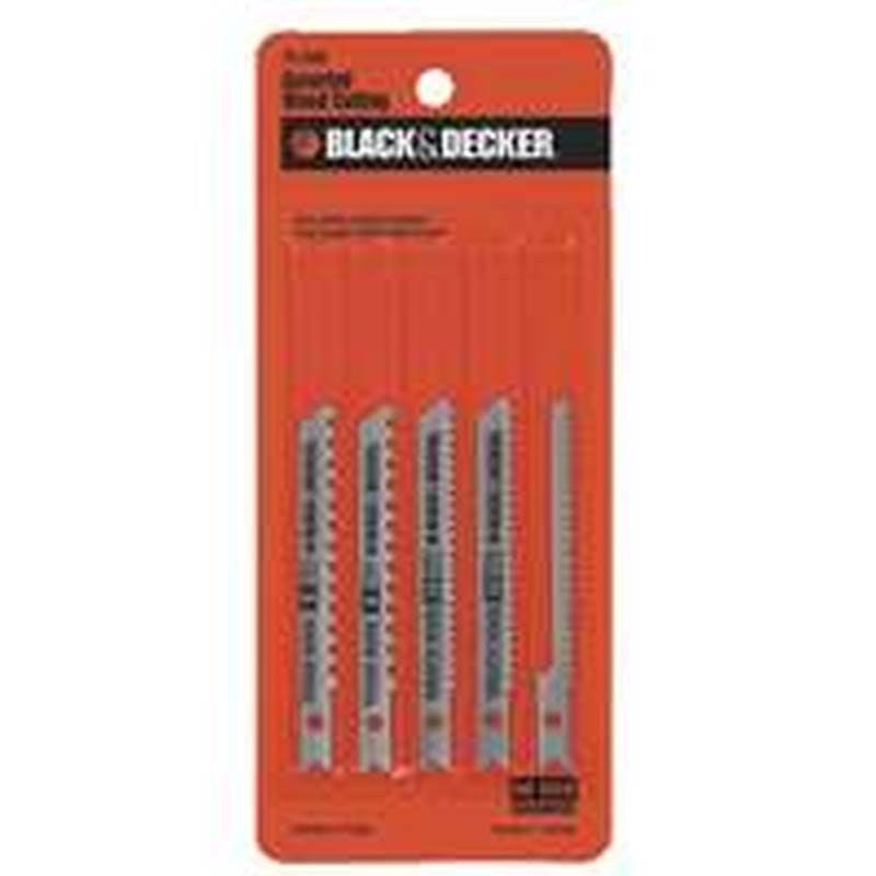 5pc Wood Cut Jigsaw Blade Set