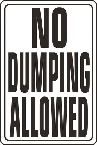Sign No Dumping Allowed Hwy