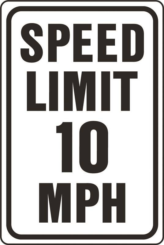 Sign 10 Mph Speedlimit Hwy Alu