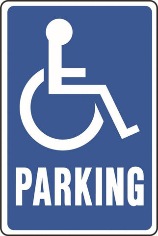 Sign Handicap Parking Hwy Alum
