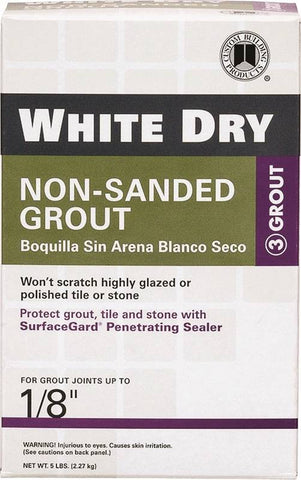 Grout Nonsanded Dry White 5lb