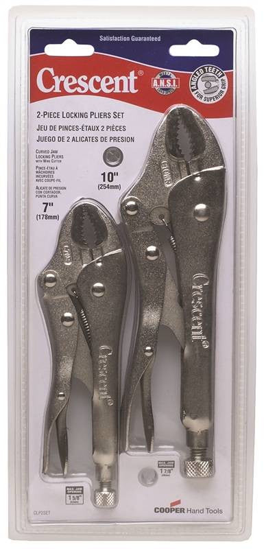 Set Locking Plier 2pc 7 & 10in