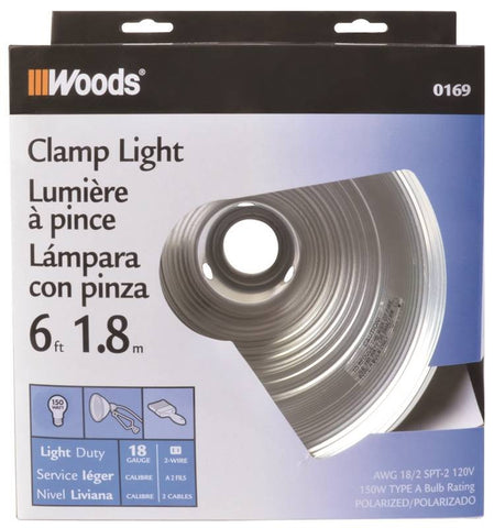 Light Clamp 8.5in 18-2x6ft Crd