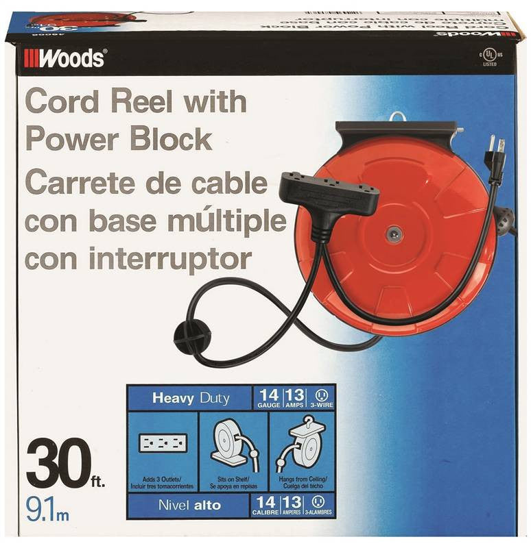 Reel Cord Retrct 3out14-3x30ft