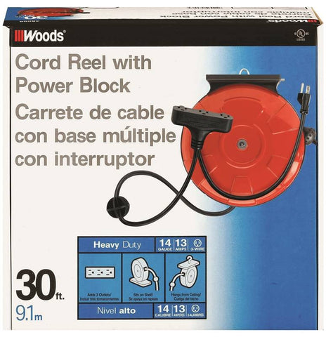 Reel Cord Retrct 3out14-3x30ft