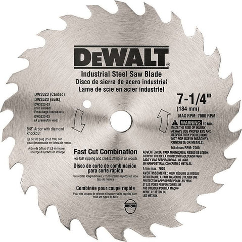 Circ Saw Blade 7-1-4 Stl Combo