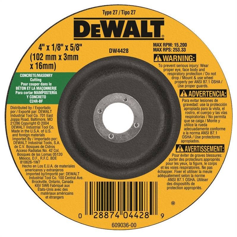 4 X 1-8 Inch Masonry Wheel