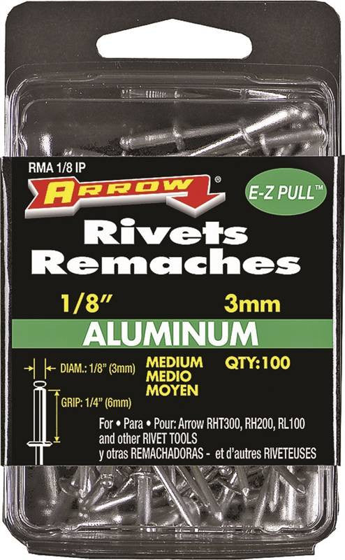 Rivet 1-8x1-4in Med Alum Bx100