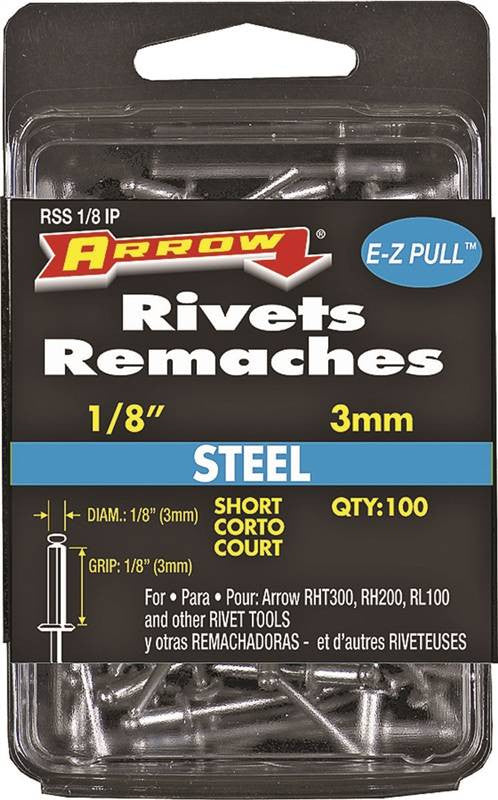 Rivet 1-8x1-8in Short Steel