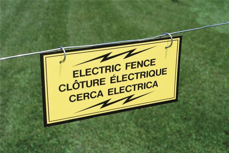 Electric Fence Warning Sign