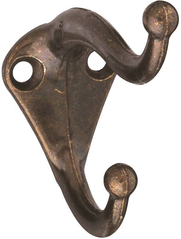 Coat-hat Hook 3in Zinc Ant Brs