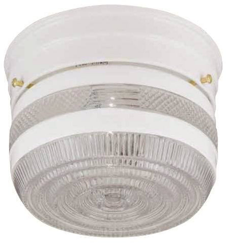 Fixture Ceil 1lt Prismatic Wht