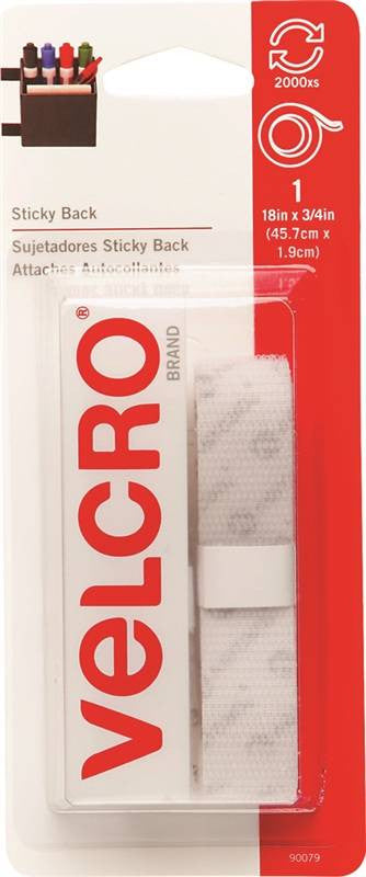 Fastener Velcro Tape3-4x18 Wht