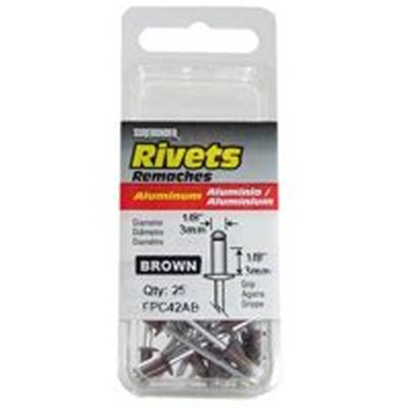 Rivet 1-8x1-8in Shrt Brn Alum