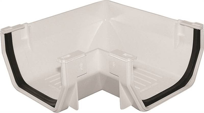 Gutter Corner White Plstc Pvc