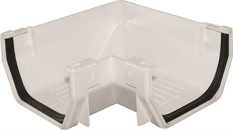 Gutter Corner White Plstc Pvc