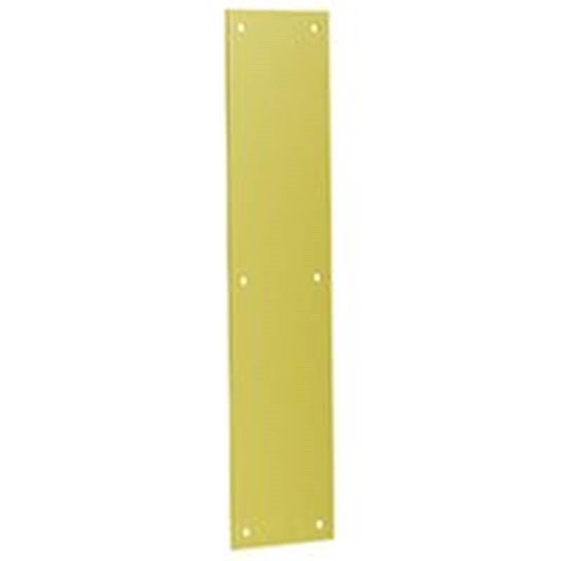 Pushplate 3-1-2x15 Solid Brass