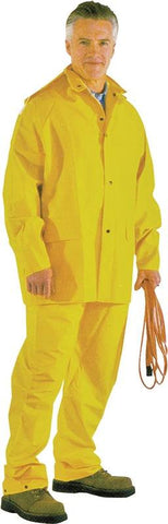 Rainsuit Pvc-poly 3pc Ylw Xxl