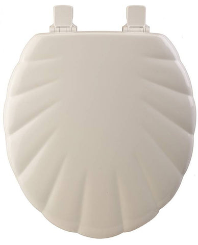 Toilet Seat Rnd Wood Shell Wht