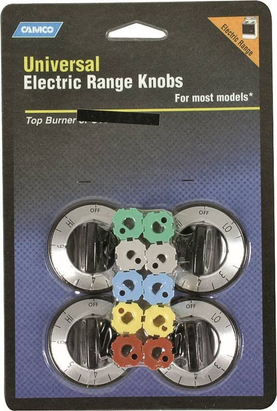 Knob Burner Elect Range Black