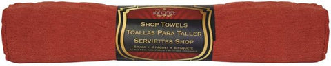 Red Woven Shop Towels 6pk