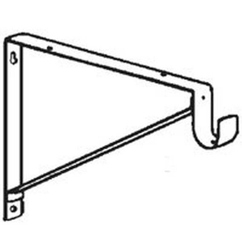 Bracket Shelf-rod Non-adj Wht