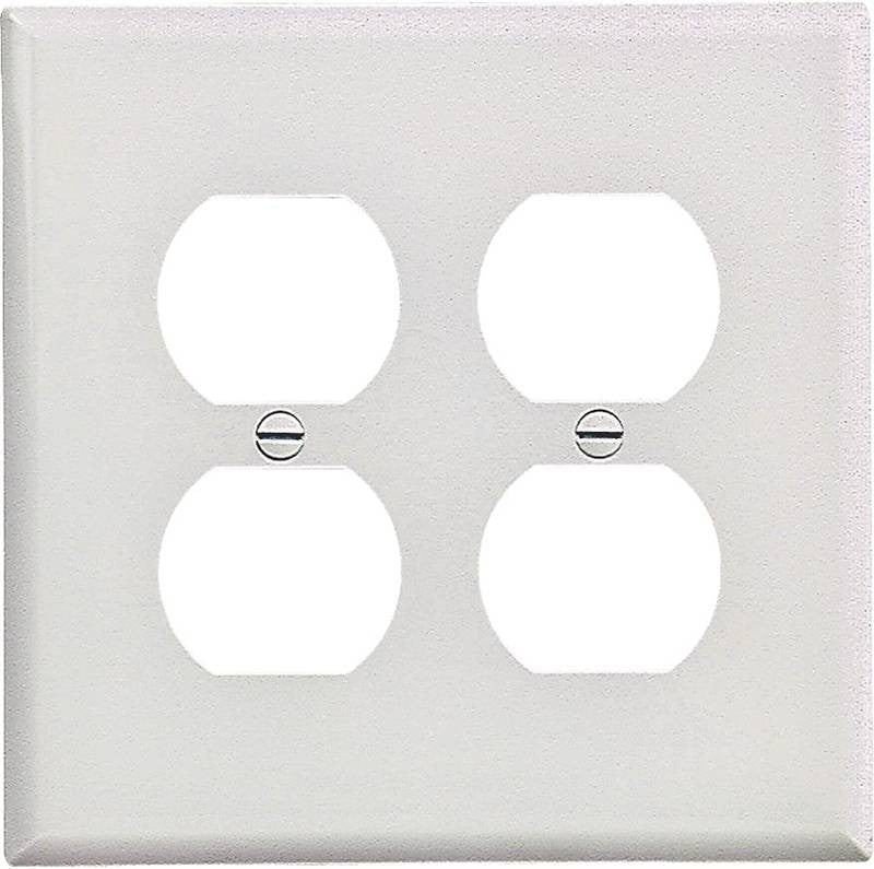 Wall Plate 2gng Dplx Recpt Wht