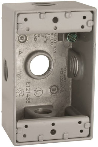 Box Outlet Alum 1g 18.3cu Gray