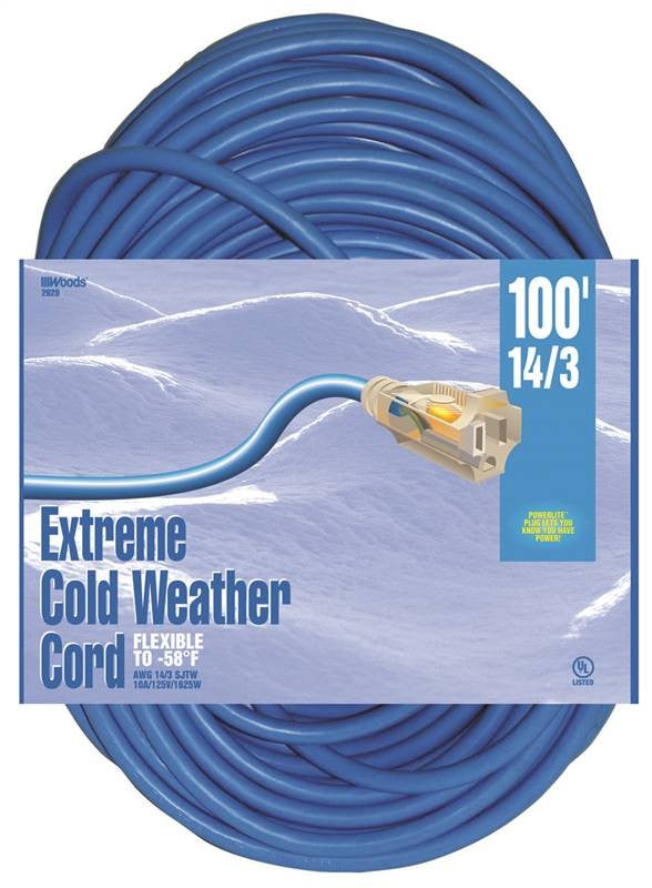 Cord Ext Cldflx 14-3x100ft Blu