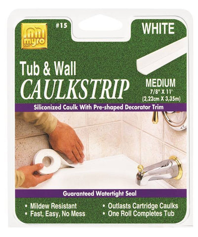 Caulk Strip Tub Wht 7-8inx11ft