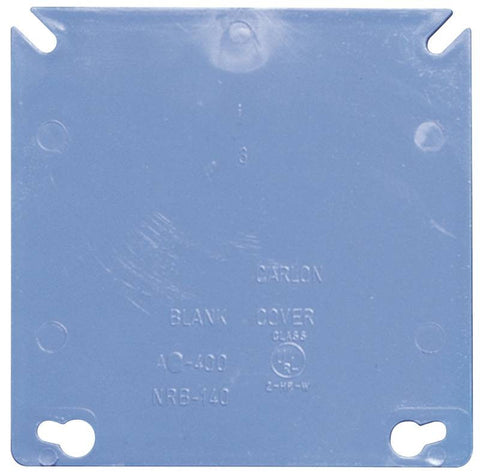 Cover Box Sq Pvc 2g Blank Blue