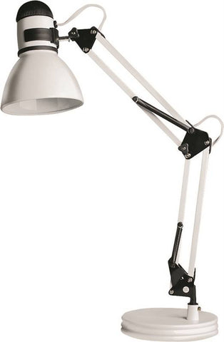 Lamp Desk Swg Arm Adj A19 Wht