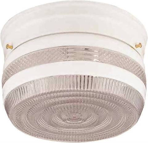 Fixture Ceil 2lt Prismatic Wht