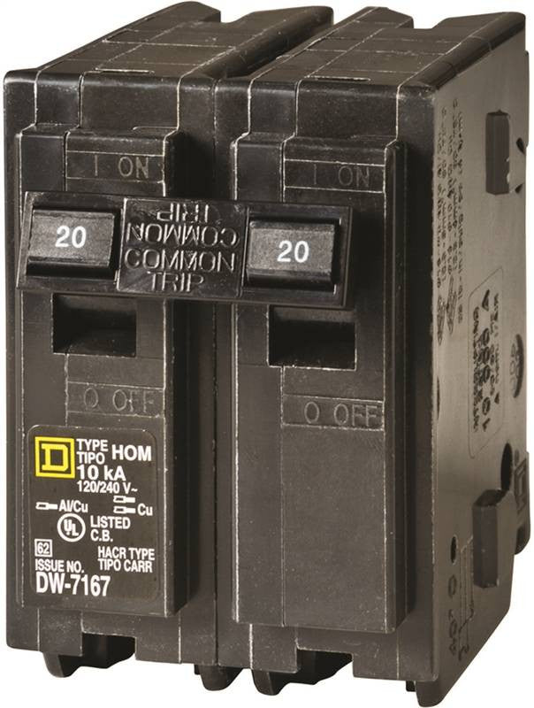 Circuit Breaker Hom 2p 1in 20a