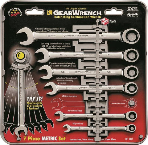 Wrench Gear Set7pc Metric Fine