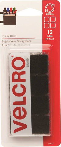 Fastener Velcro Sq 7-8in Black