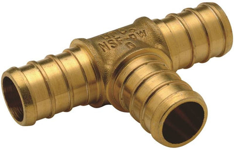 Fitting Pex 1-2 Inch Tee Brass