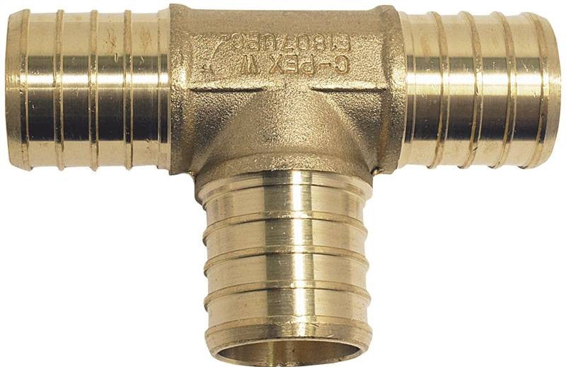 Fitting Pex 1 Inch Tee Brass