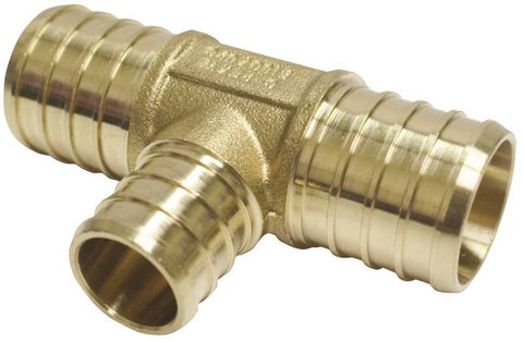 Fitting Pex Tee 1x1x3-4 Brass