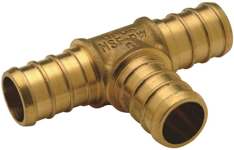 Fitting Pex 1-2 Tee Brass 10pk