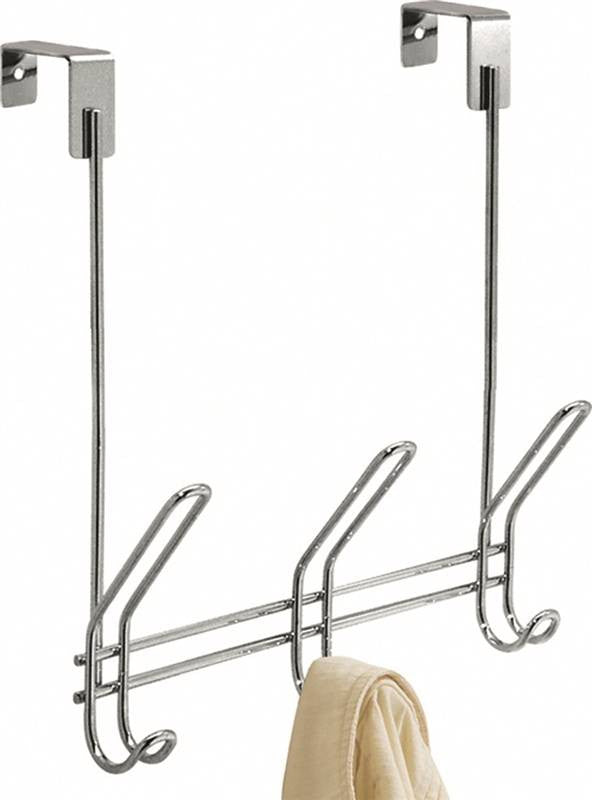 Rack Over Door 3 Hook Chrome