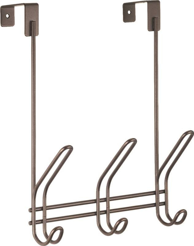 Rack Over Door 3 Hook Bronze